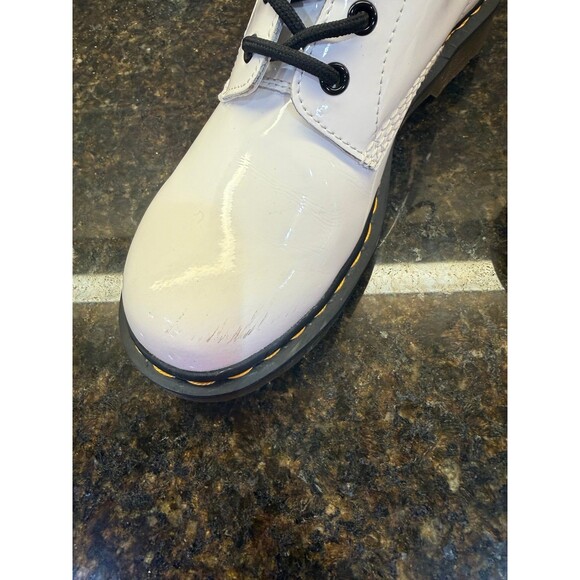 Dr Martens 1460 White Patent Lamper Lace-Up Boots Size 9 - Picture 10 of 10